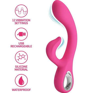 Vibratore Rabbit con Stimolazione Doppi Sensazioni e 12 Vibrazioni
